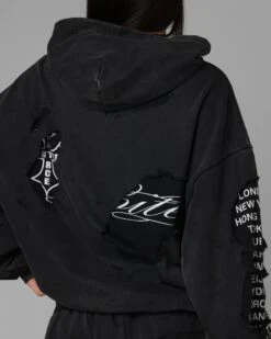 Loiter Destruction Hoodie Black -Culture Kings Shop 02054586 YB001 womens 0080