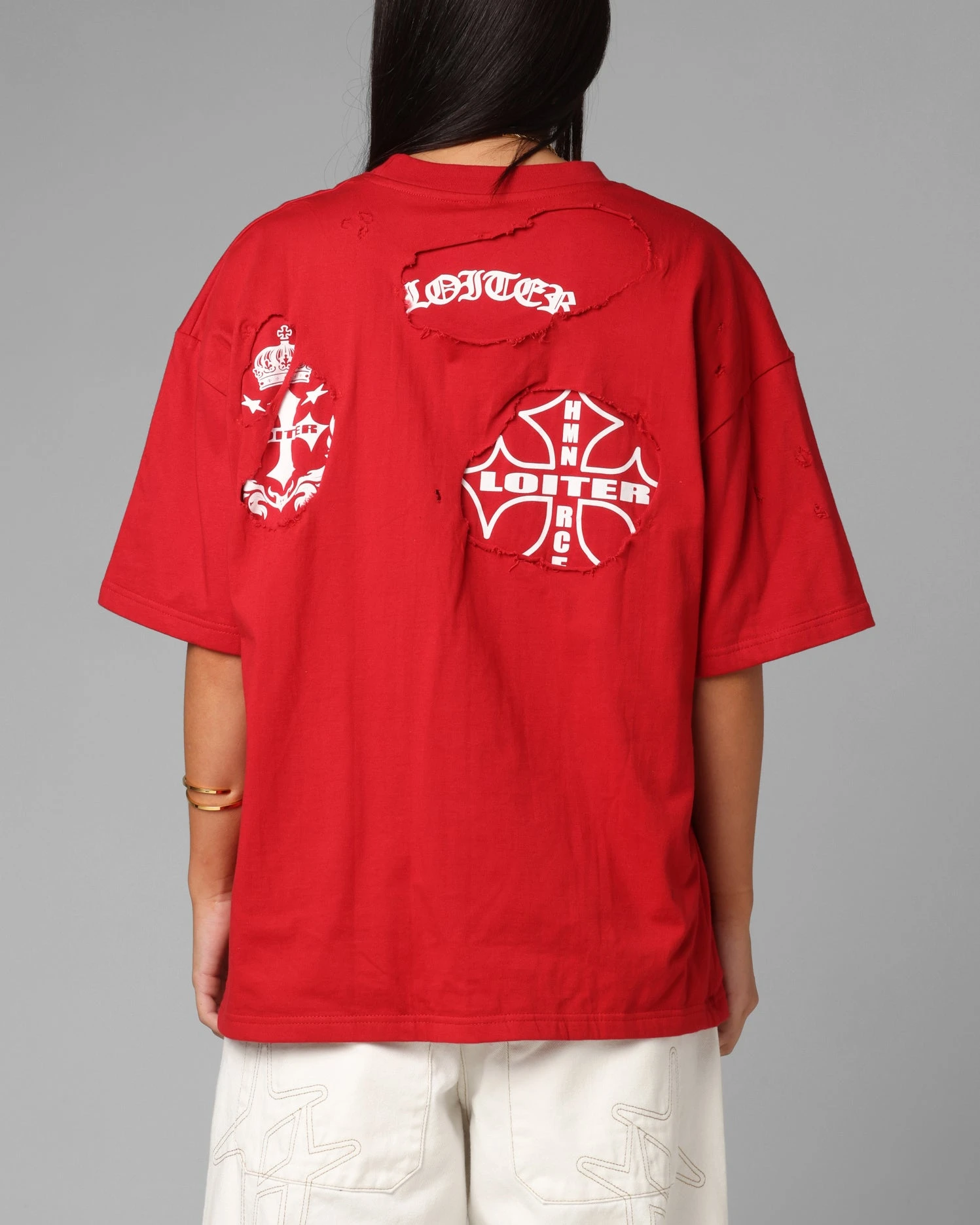 Loiter Destruction T-Shirt Red 4 Loiter Destruction T-Shirt Red - Image 2