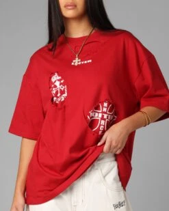 Loiter Destruction T-Shirt Red 16 Loiter Destruction T-Shirt Red -Culture Kings Shop 02054587 YR001 womens 0070