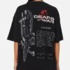 73 Studio X Gears Of War Lancer Vintage T-Shirt Black Acidwash