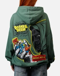 American Thrift Marvel Fantastic Four Doctor Doom Villian Premium Hoodie Green