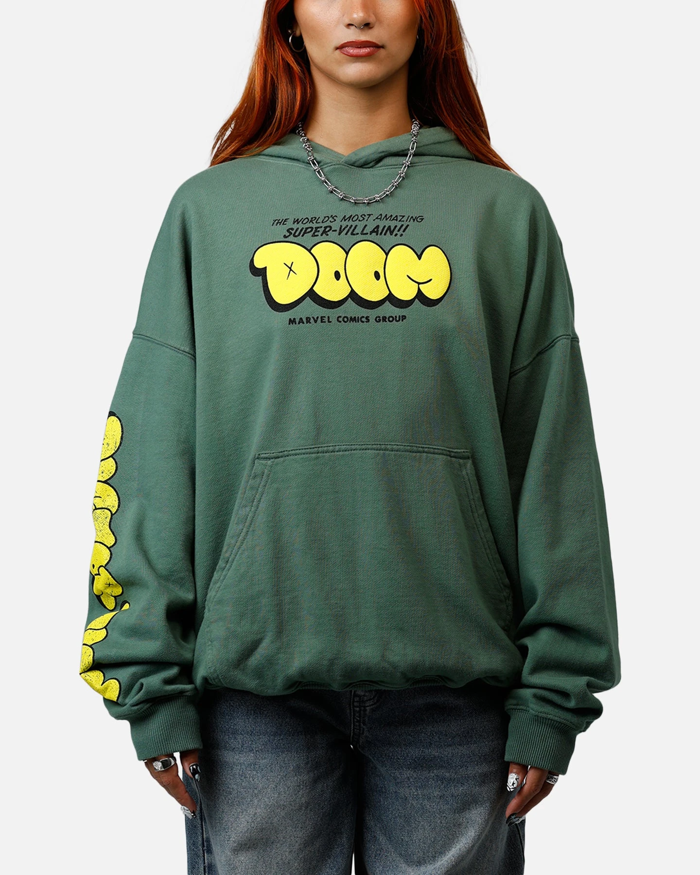 American Thrift Marvel Fantastic Four Doctor Doom Villian Premium Hoodie Green 4 American Thrift Marvel Fantastic Four Doctor Doom Villian Premium Hoodie Green - Image 2
