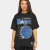 Mitchell & Ness Men's Orlando Magic Oversized Logo Short Sleeve Vintage T-Shirt Black -Culture Kings Shop 9353380233508 womens 0020