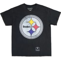 Mitchell & Ness Pittsburgh Steelers Oversized Logo Short Sleeve Vintage T-Shirt Vintage Black -Culture Kings Shop 9353380315129 lookbuilder 501 87c1ec22 4d77 4616 8924 b16dc55b85da